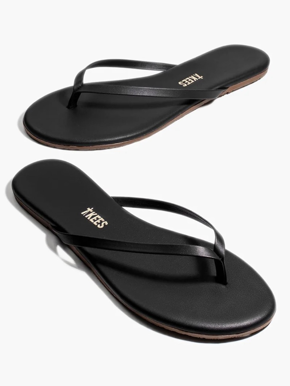 TKEES Black Lily Thong Sandal - size 10/41 / NWT